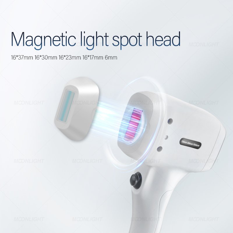 Laser hair removal machine magnetic light absorbing spot
