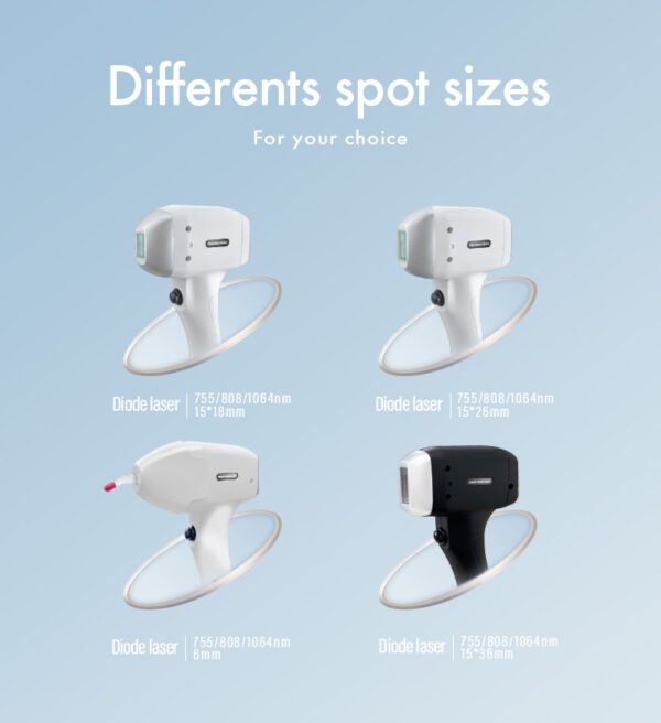 laser hair removal diode machine replaceable spot