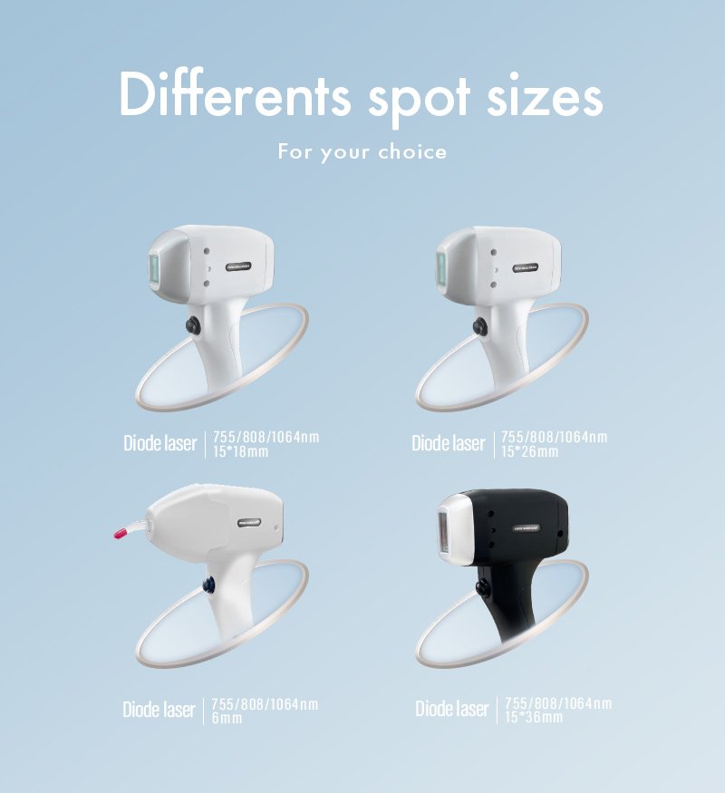 laser hair removal diode machine replaceable spot