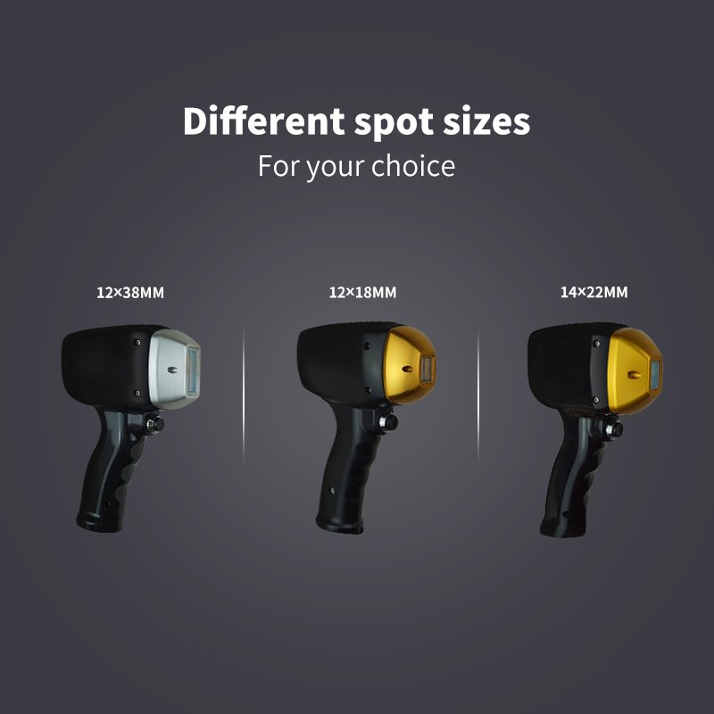 Laser hair removal machine spot size