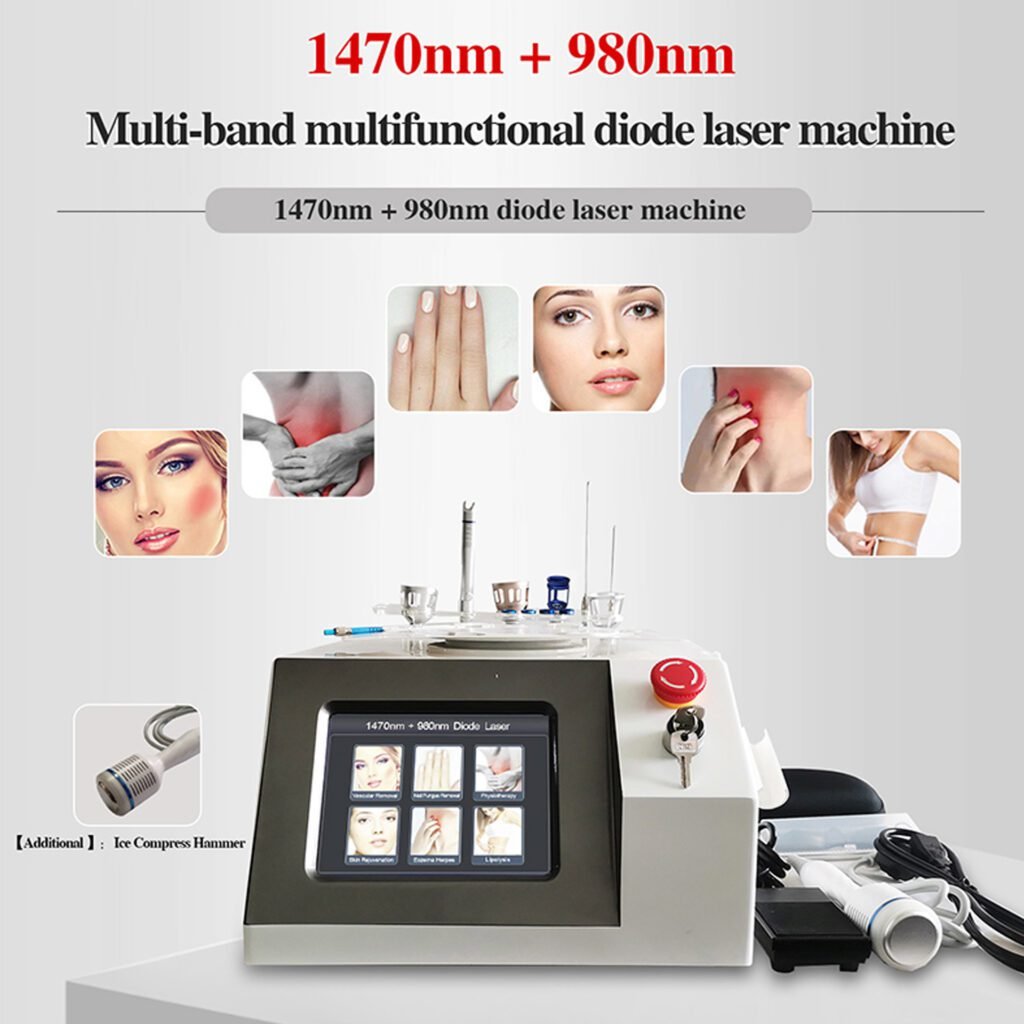 6in1 1470nm 980nm diode laser machine