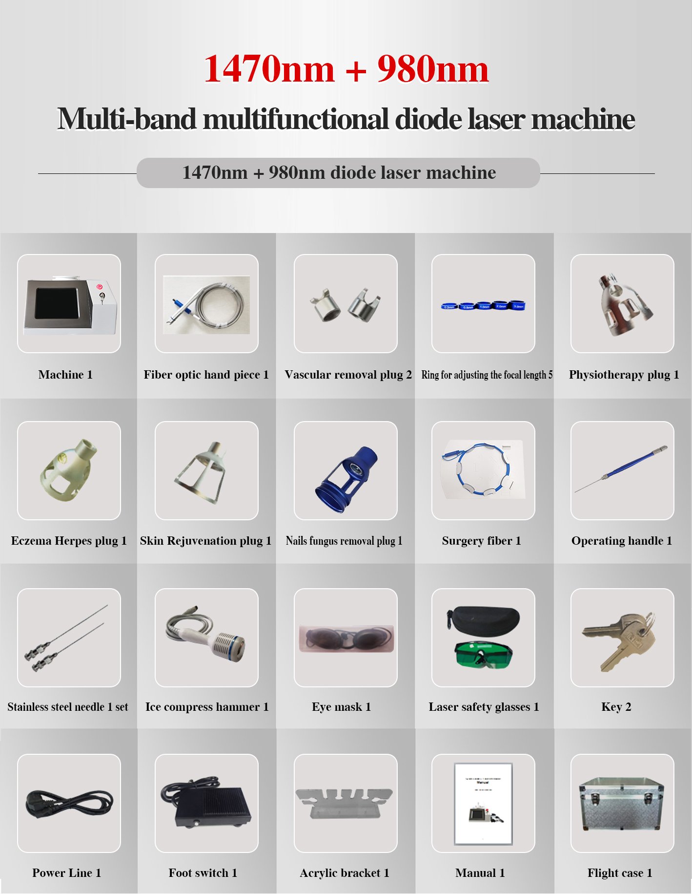 1470nm 980nm Diode Laser Machine