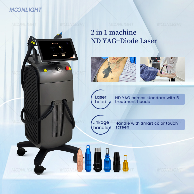ND YAG + Diode Laser Hair Removal Machine