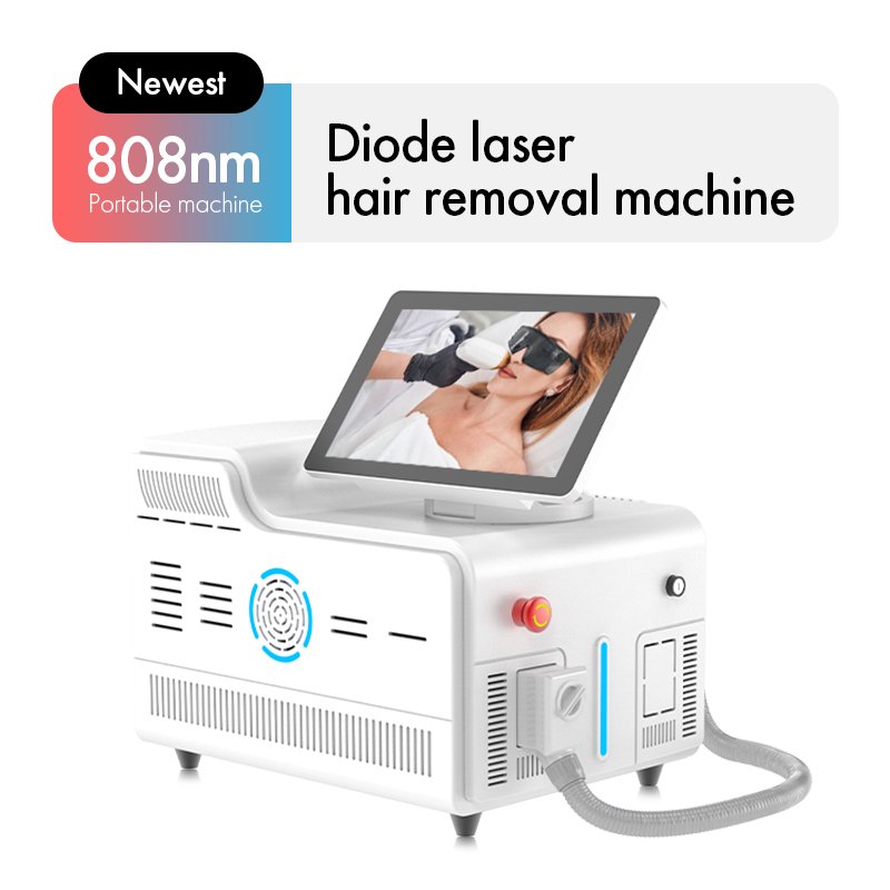 Portable diode laser hair removal machi