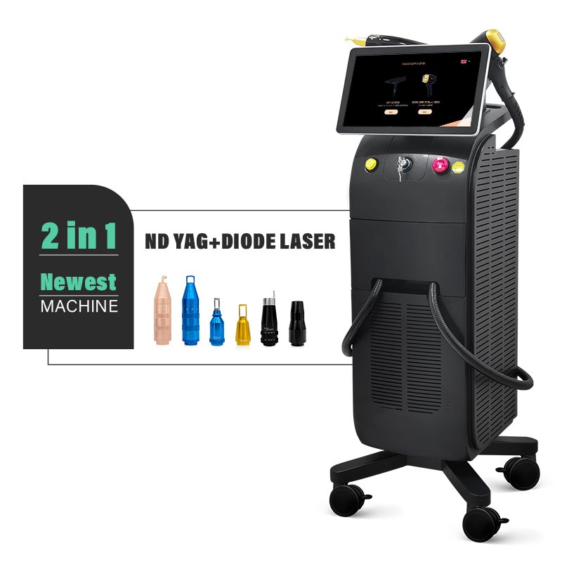 ND YAG +Diode Laser Hair Removal Machine